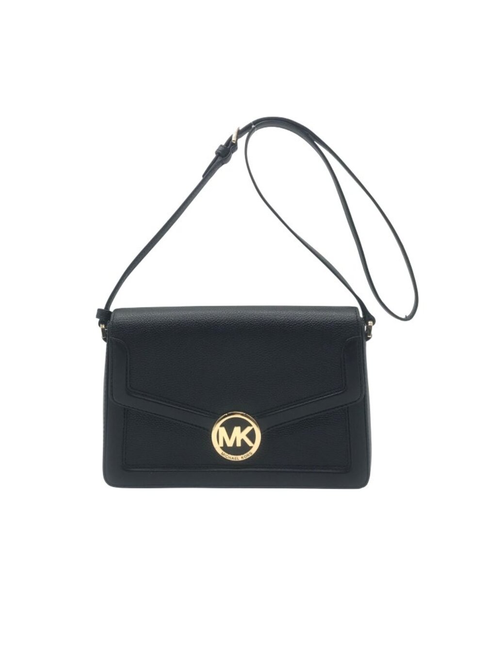 Michael Kors Black Pebbled Leather Jessie Shoulder Bag